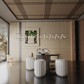 Modern table combination 3d model