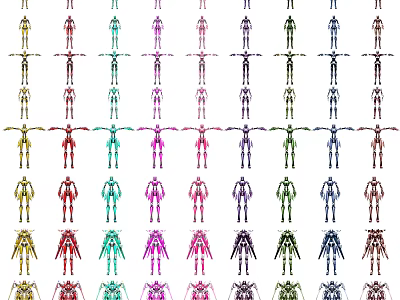 Multiple Smart Machine Models Featuring Assorted Colors And Design Styles 3d model