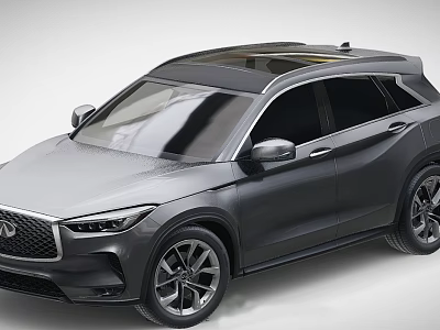 Luxury Silver Gray SUV With Sunroof Sleek Design And Black Alloy Wheels 3d model