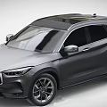 Luxury Silver Gray SUV With Sunroof Sleek Design And Black Alloy Wheels