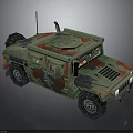 Camouflage Military Vehicle With Tactical Design Armored Body Roof Antenna And Rugged Tires