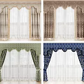 Various Colored Curtains With Lace Panels And Decorative Valance Designs