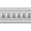 White Decorative Coving With Rounded Bead Design For Interior Ceiling Decoration 3d model