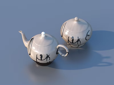 ceramic teapot 3d model