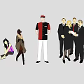 Many characters 3d model