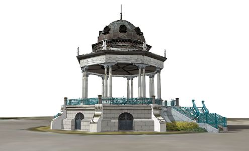 European-style pavilion 3d model