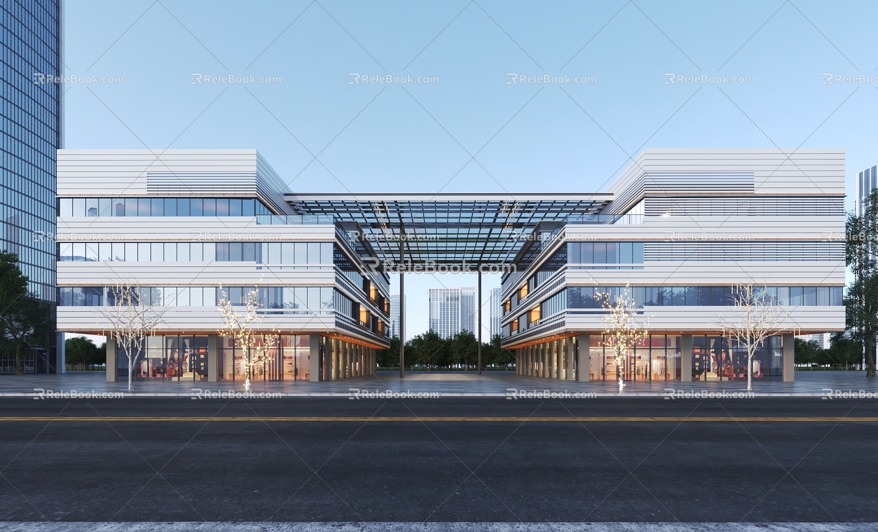 Modern Commercial Building Commercial Mall Commercial Complex Multi-storey Office Building Commercial Skirt Building 3d model