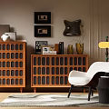 Modern Middle Ancient Entrance Cabinet Bucket Cabinet Side Cabinet Decorative Cabinet Chopper Entrance End View Platform 3d model