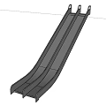 Double Lane Metal Playground Slide for Kids Outdoor Amusement Equipment