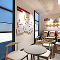 New Employment Group Party Mass Service Center Red Exterior Glass Curtain Wall Entrance