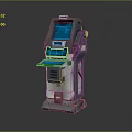 Standalone Self Service Kiosk With Interactive Touchscreen Display And Modern Design