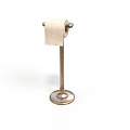 Sturdy Metal Toilet Paper Holder Stand with Roll for Bathroom Use
