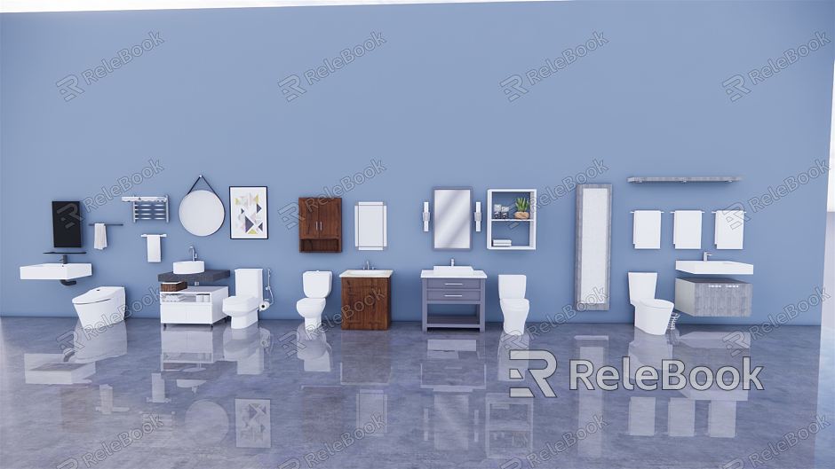 Modern toilet bathroom combination model