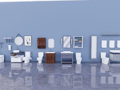 Modern toilet bathroom combination model