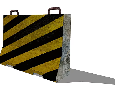 Modern road guardrail 3d model Modern road guardrail 3d model