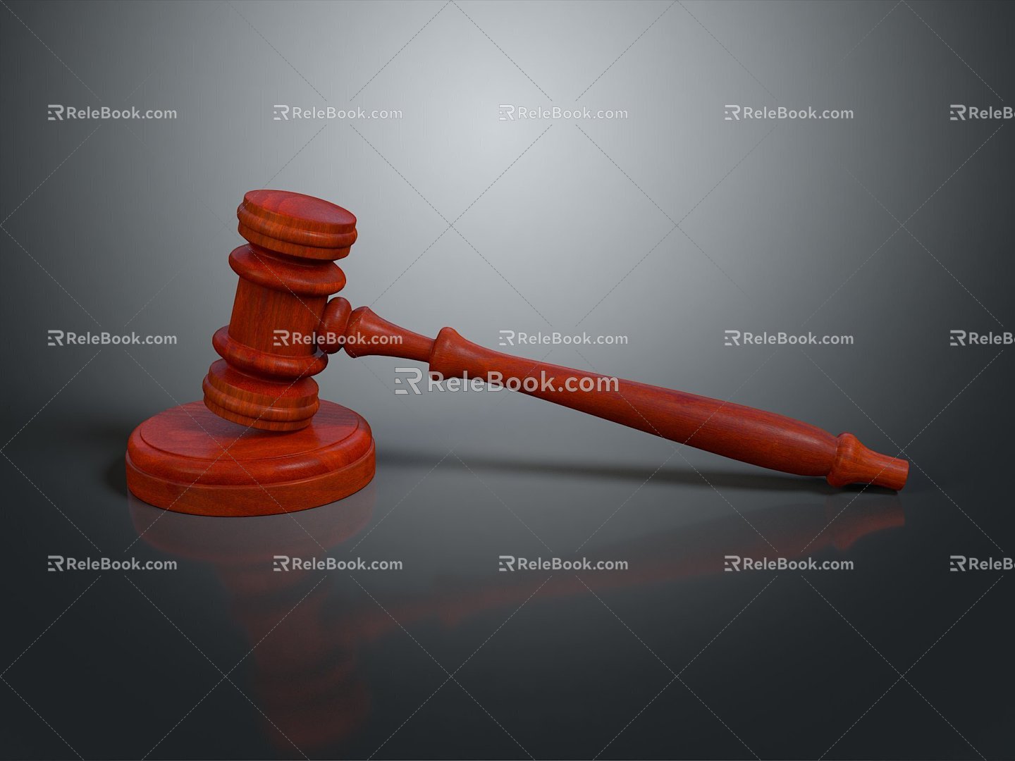 gavel hammer wooden hammer court wooden hammer woodwork 3d model