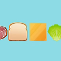 Fresh Sandwich Ingredients Including Meat Bread Cheese Lettuce And Tomato