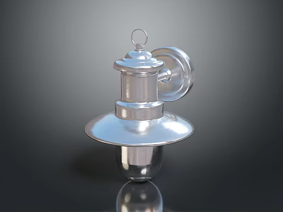Silver Metal Furniture Wall Lamp with Modern Simple Design for Interior Decoration 3d model