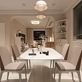 Cozy Modern Living Dining Room Interior With Beige Sofa Coffee Table TV And Decorative Painting
