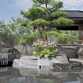 New Chinese Courtyard Courtyard Landscape 3d model