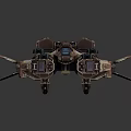 Detailed Sci-Fi Spaceship Model Featuring Mechanical Structure Weapon Components And Multi Module Design 3d model