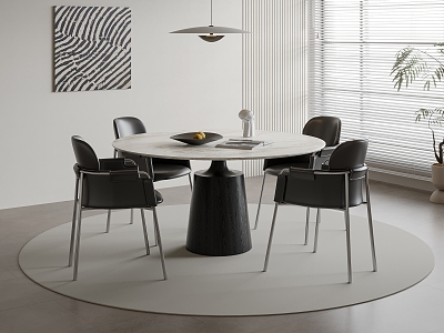 Modern Dining Table Chair Combination Dining Table Chair 3d model