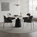 Modern Dining Table Chair Combination Dining Table Chair 3d model