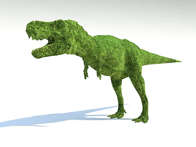Modern Grass Carving Tyrannosaurus Green Plant 3d model