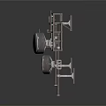 Industrial Equipment Structure With Metal Frame Circular Tanks Pipes And Brackets
