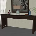 New Chinese style porch end view platform 3d model