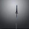 Fantasy Ornate Reflective Sword With Blue Purple Blade And Crystal Gemstone Hilt