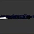 Detailed Blue Pistol With Disassembled Magazine Bullets And Grip Components