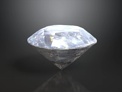Sparkling Brilliant Cut Diamond Jewelry With Clear Gemstone And Black Background 3d model