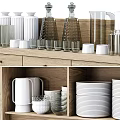 Modern Kitchenware Tableware Collection 3d model