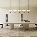 Quiet table and chair combination 3d model