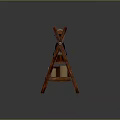 Multi tiered Wooden Storage Shelf With Hanging Hooks Red Towel Containers And Decorations