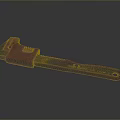 Pipe pliers vise bench vise wrench tool hardware tool processing tool furniture 3d model