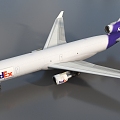 Aircraft Cargo Express Aircraft FedEx Transport Aircraft Civil Aircraft Low Face Number Low Model Simple Model Game Sub-era Film and Television Super Realism 3d model