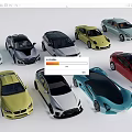 Vibrant Collection of Different Colored Cars with Various Models and Designs