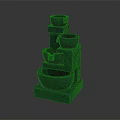 Garden Ornament Multi Tiered Stone Fountain With Stacked Bowl Shaped Design