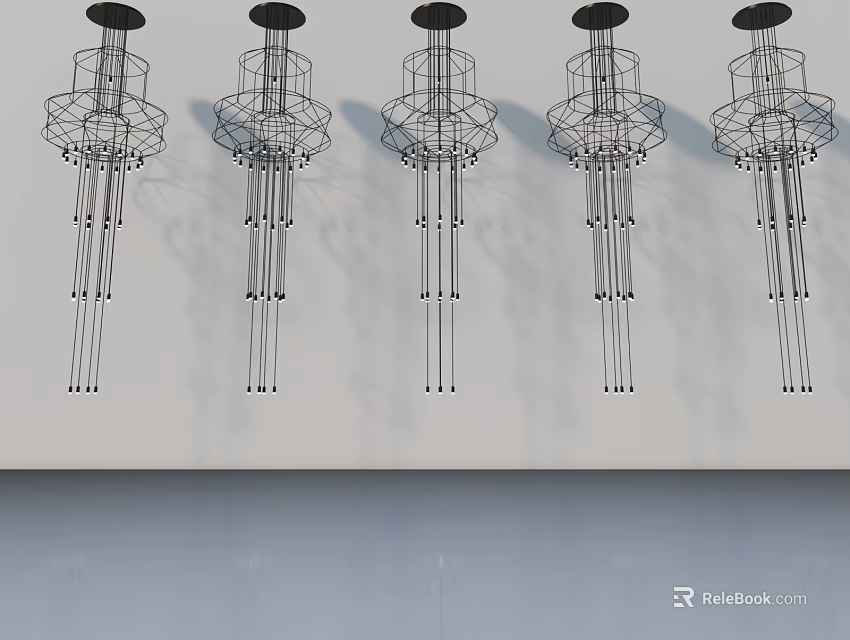 Modern Hinged Door Design With Sleek Metal Frame For Interior Decoration 3d model