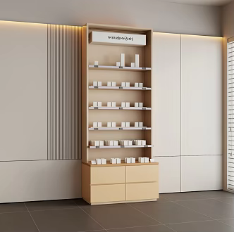 Modern Showcase Shelf 3d model