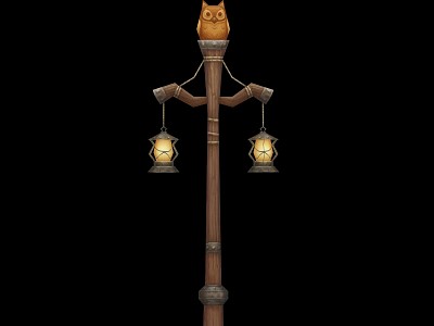 Modern street light owl model