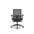 Ergonomic Black Office Chair With Mesh Backrest And Adjustable Headrest Swivel Base