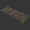 Sturdy Foldable Bed With Metal Frame And Durable Fabric Surface Design