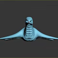 Blue Aquatic Dinosaur Toy Figure With Smooth Texture And Fins