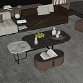 Modern Coffee Table Square Coffee Table Letters Coffee Table Marble Coffee Table Coffee Table Ornaments 3d model