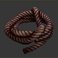 Soft Material Woven Striped Brown And White Coiled Household Accessory For Home Decor