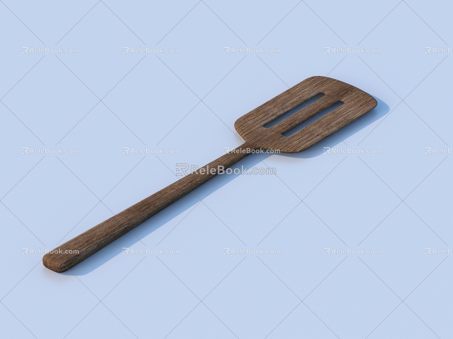 spatula wooden spatula tableware 3d model