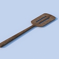 spatula wooden spatula tableware 3d model